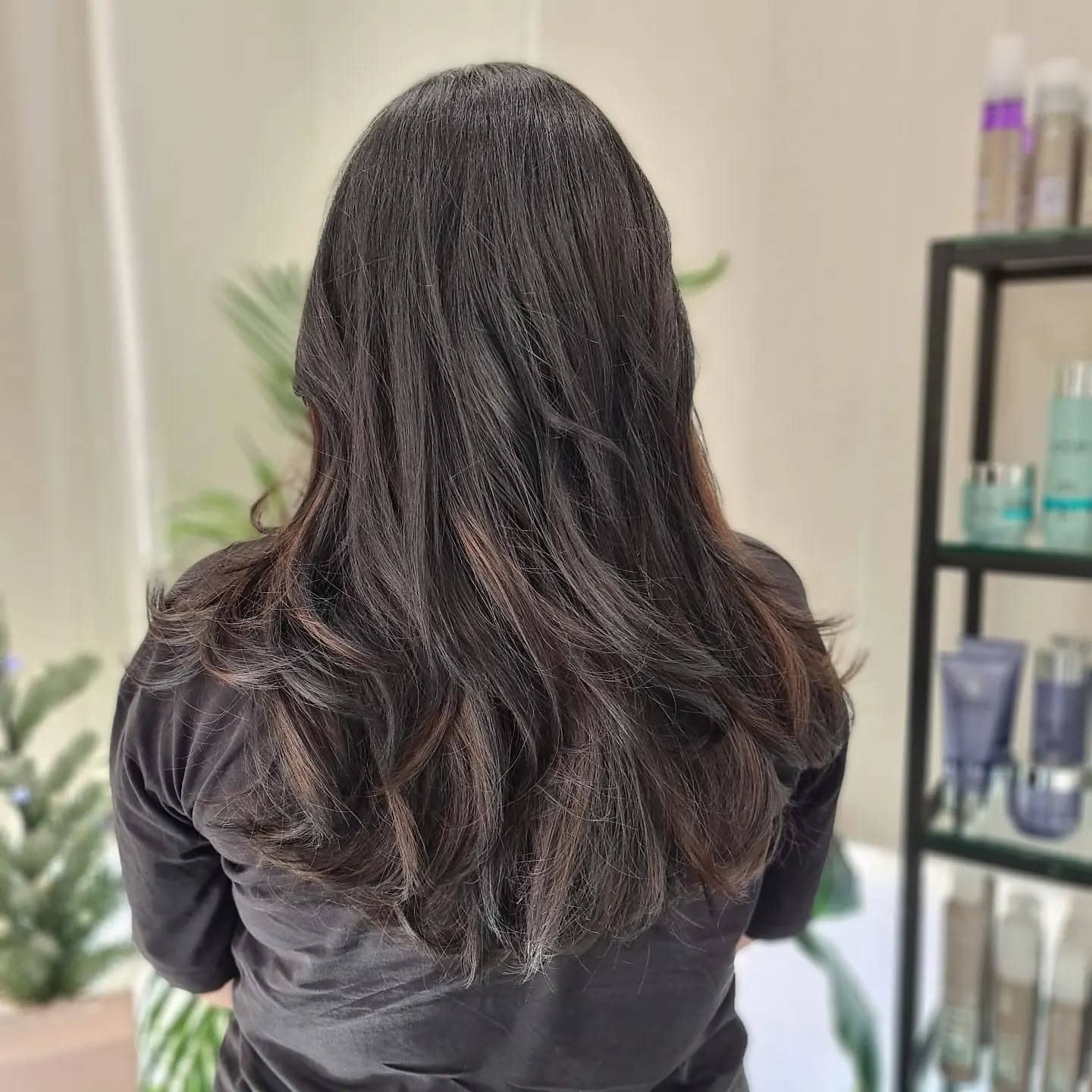 3. Natural Dark Brown Layers with Warm Accents - Dark Brown Hair with Highlights