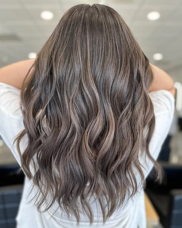 6. Classic Ash Brown Layered Cut - Ash Brown Hair Color