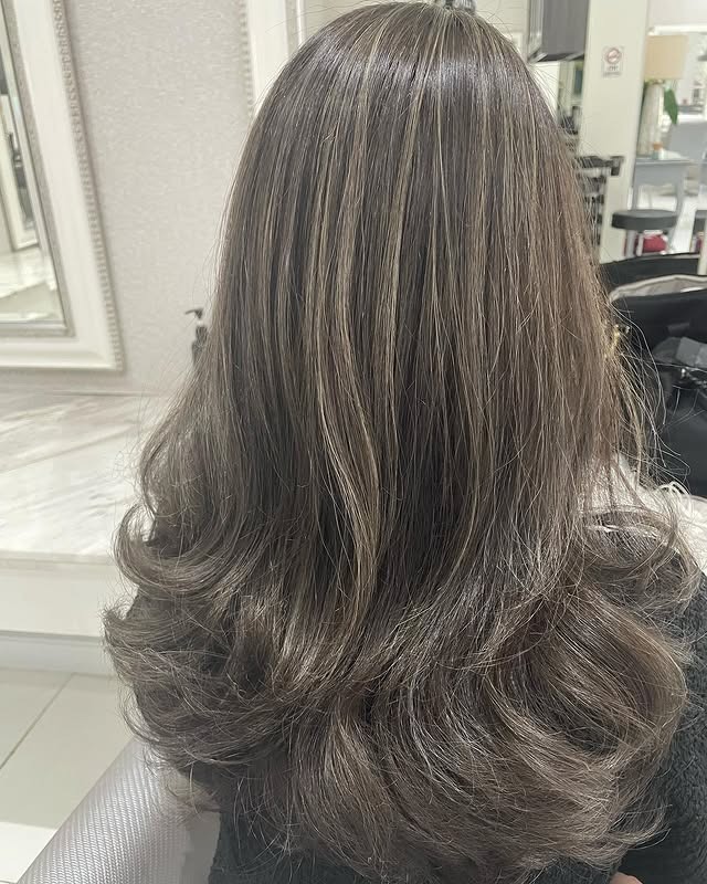 10. Ash Brown Layered Blowout - Ash Brown Hair Color