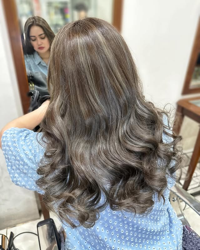 19. Ash Brown Classic Long Layers - Ash Brown Hair Color