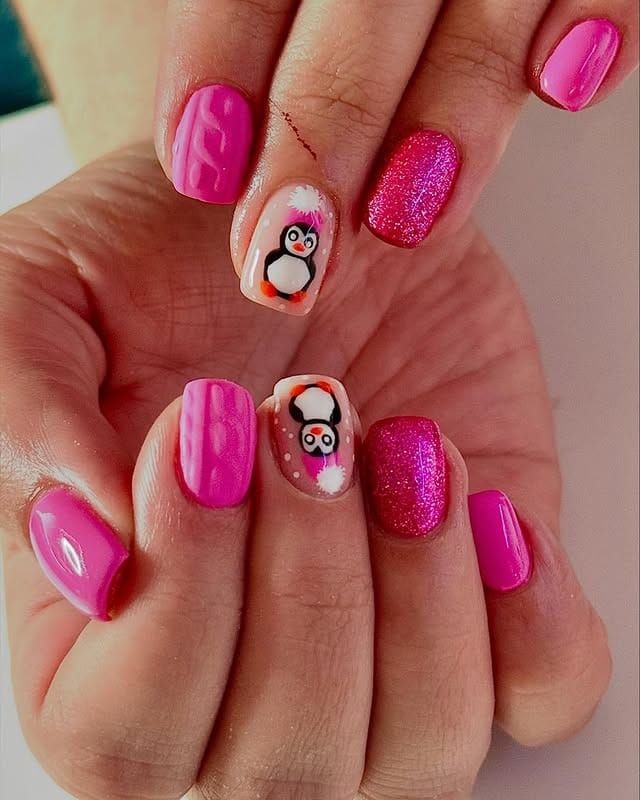 19. Blush French Palm Almond Nails - palm tree nail ideas