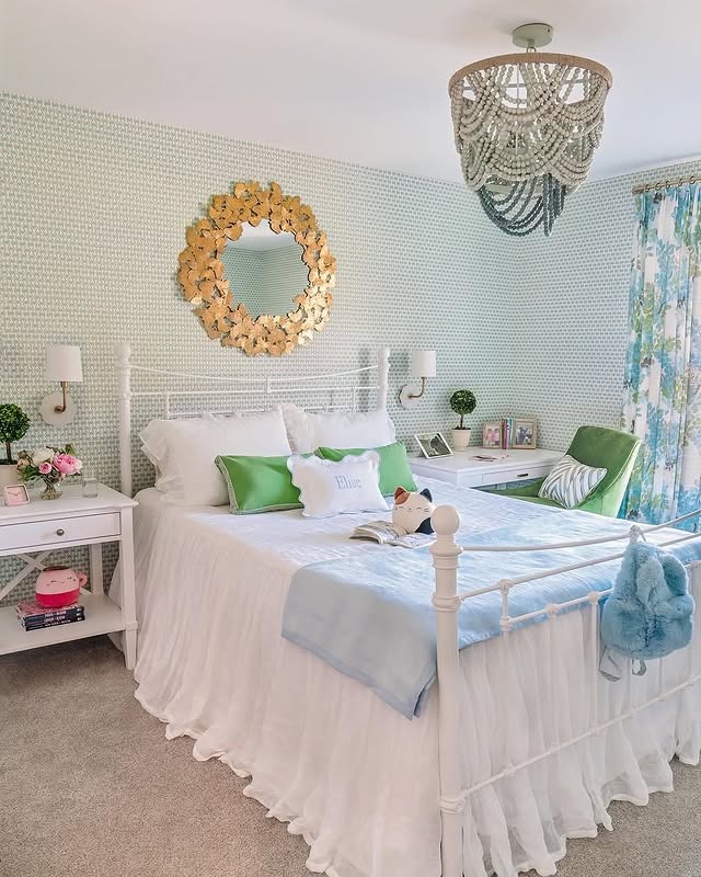 7. Light Blue Cottage-Style Pastel Bedroom - pastel bedroom ideas