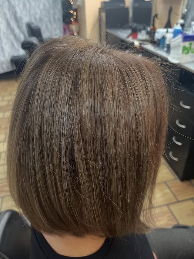 19. Short Straight Chestnut Bob - Straight Hairstyles