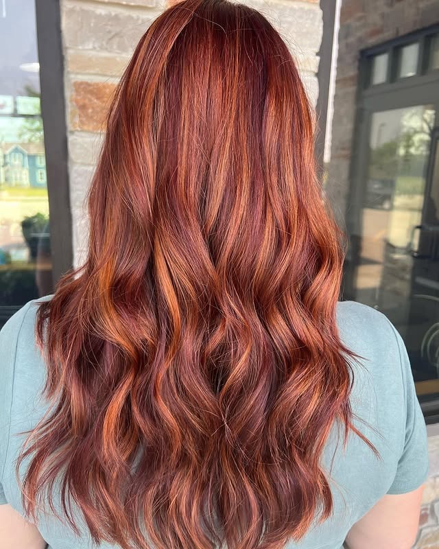 12. Burnished Copper Waves with Dimensional Shine - Fall Hair Colors