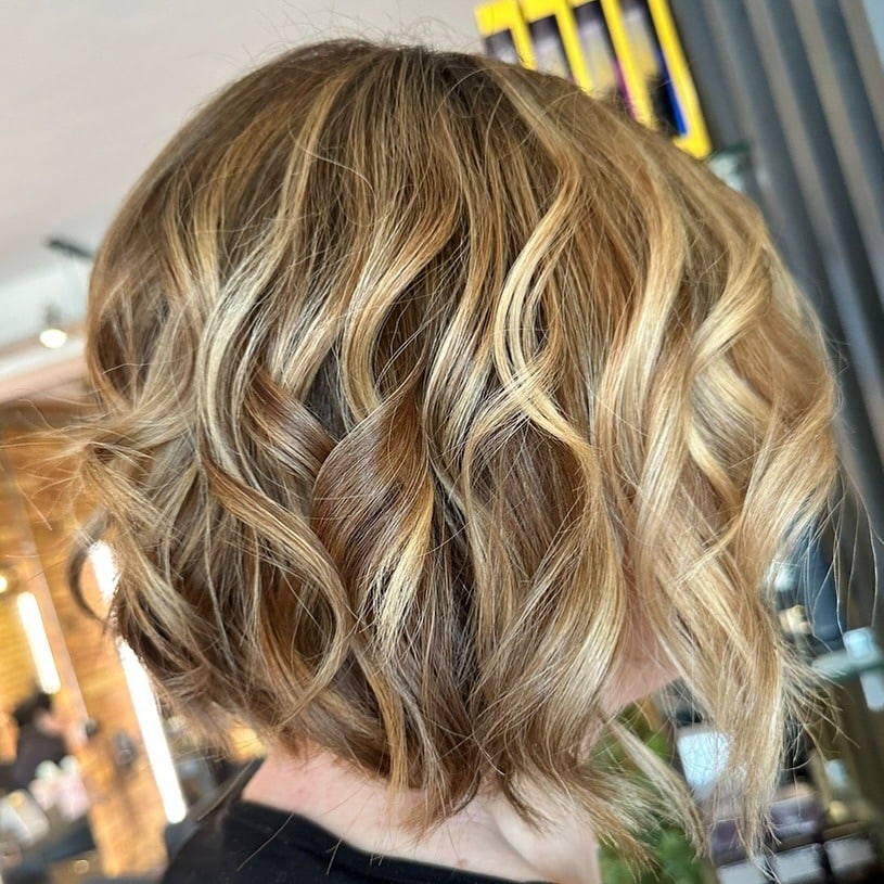 7. Sunlit Blonde Wavy Bob with Tousled Finish - Wavy Bob Hair