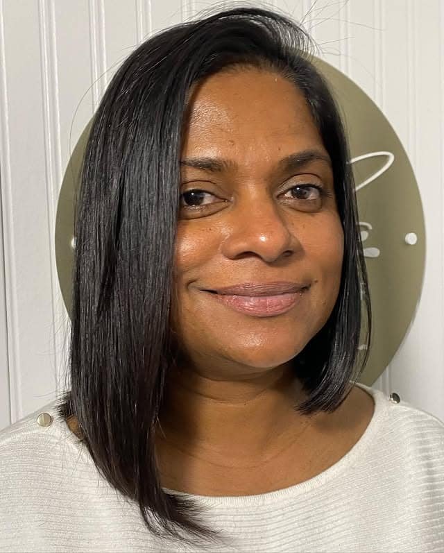 7. Smooth Asymmetrical Bob with Soft Black Finish - Asymmetrical Hairstyles