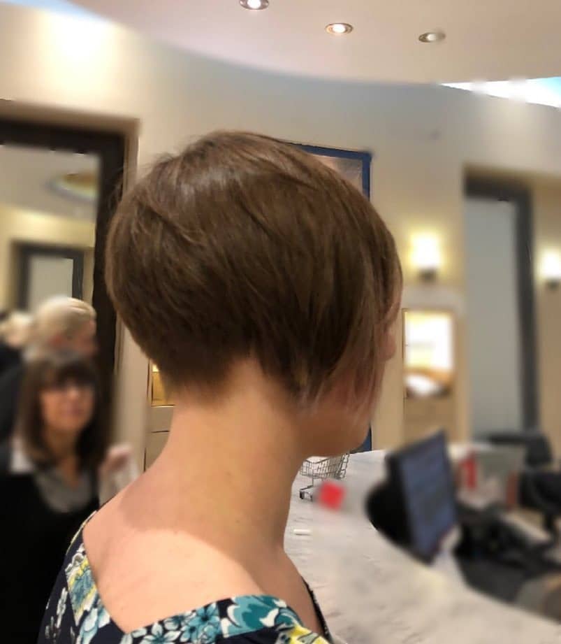 14. Tapered Asymmetrical Crop in Soft Chestnut - Asymmetrical Hairstyles