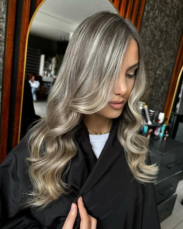 2. Smoky Ash Blonde Ombre with Face-Framing Layers - Ombre Hair Color