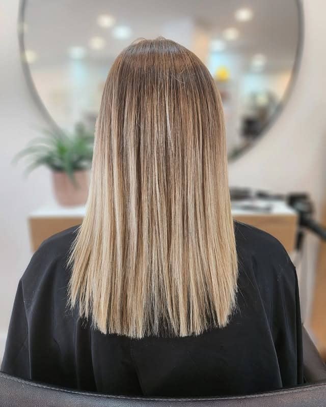 3. Natural Brown to Beige Blonde Ombre Cut - Ombre Hair Color