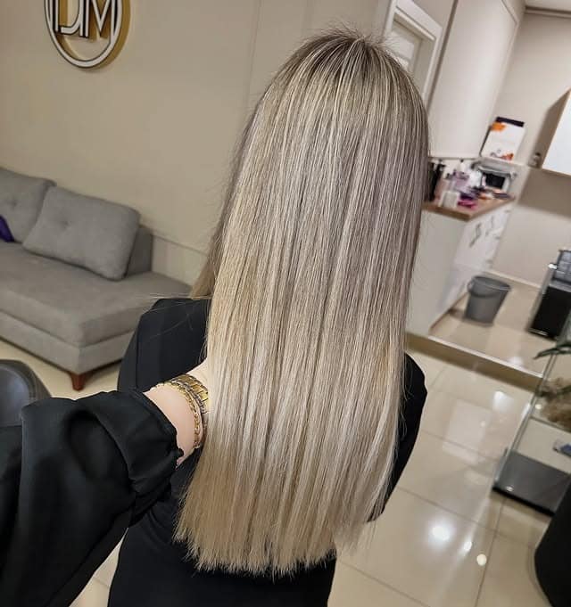 13. Shadow Root Blonde Ombre with Smooth Lengths - Ombre Hair Color