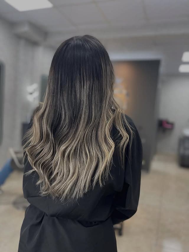 22. Dark Brunette to Cool Blonde Ombre Waves - Ombre Hair Color