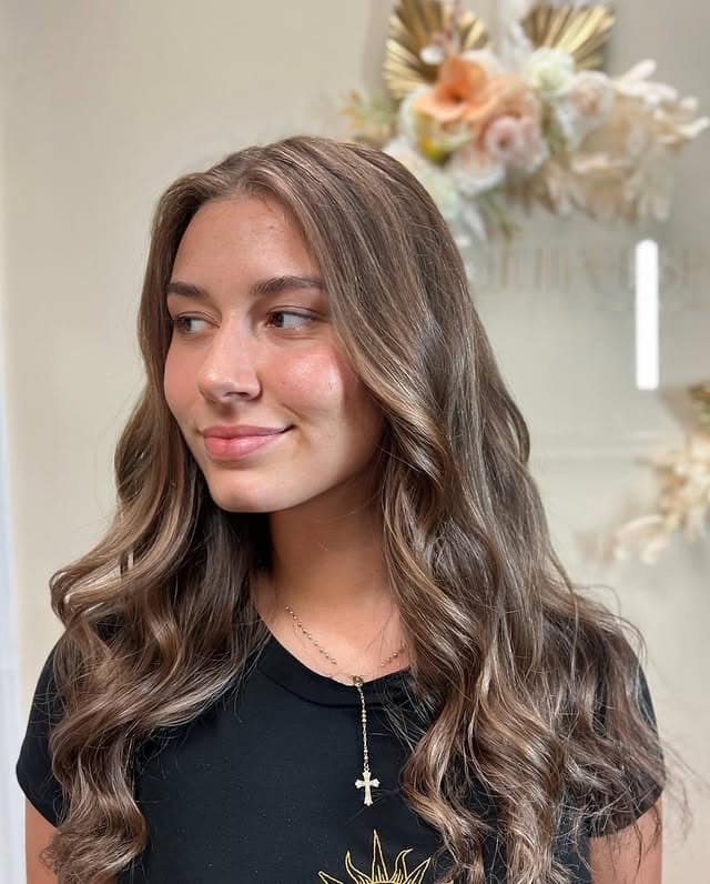 18. Cool Mocha with Face-Framing Highlights - Highlights Hair Color