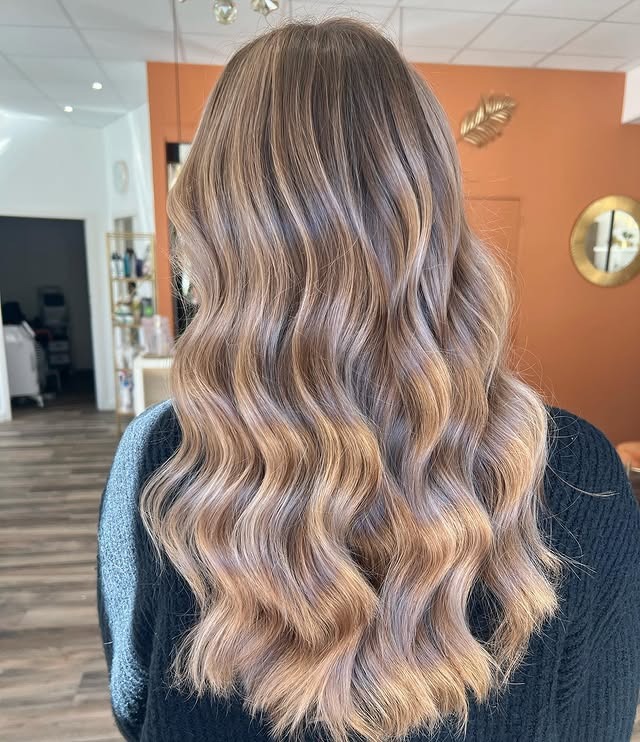 22. Soft Blonde Balayage with Defined Waves - Highlights Hair Color