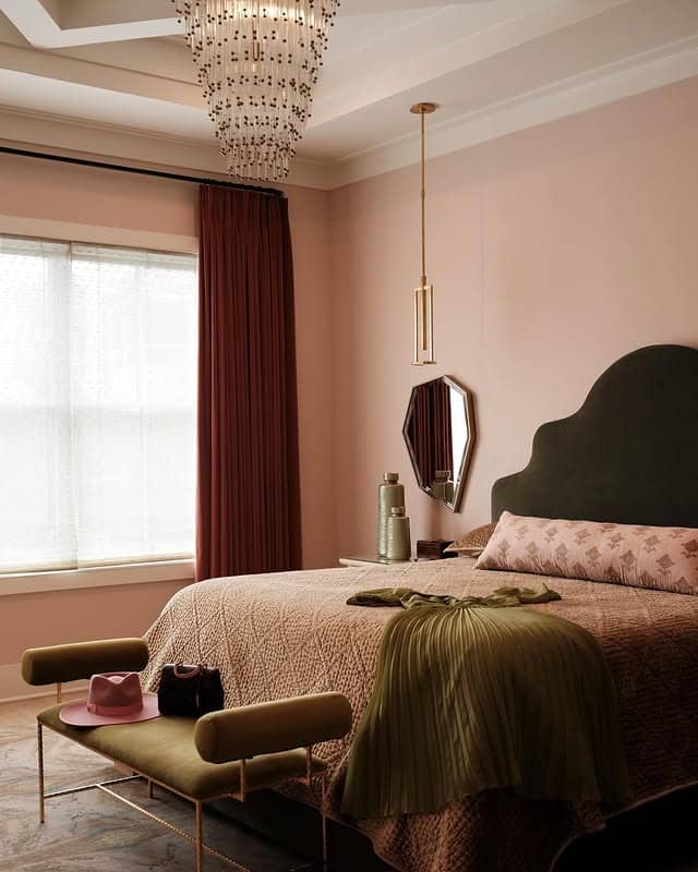 9. Sophisticated Pink with Moody Undertones - light pink bedroom ideas