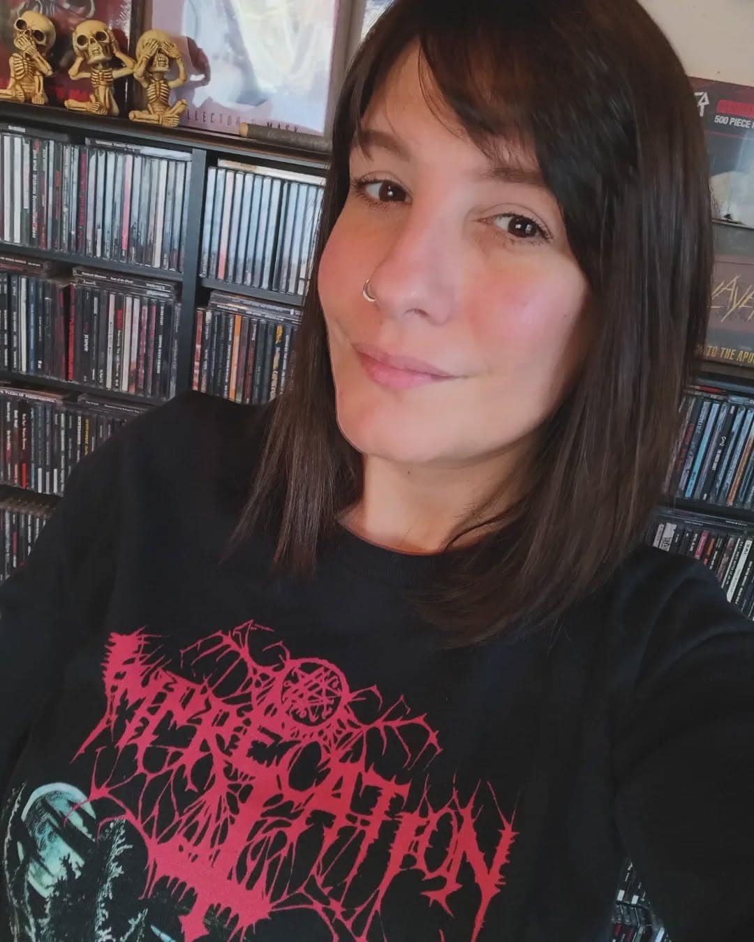 2. Long Straight Layers with Soft Brunette Fringe - Straight Hairstyles with Bangs