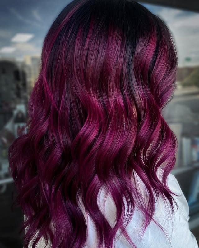15. Deep Berry Magenta with Soft Gloss Finish - Magenta Hair Color
