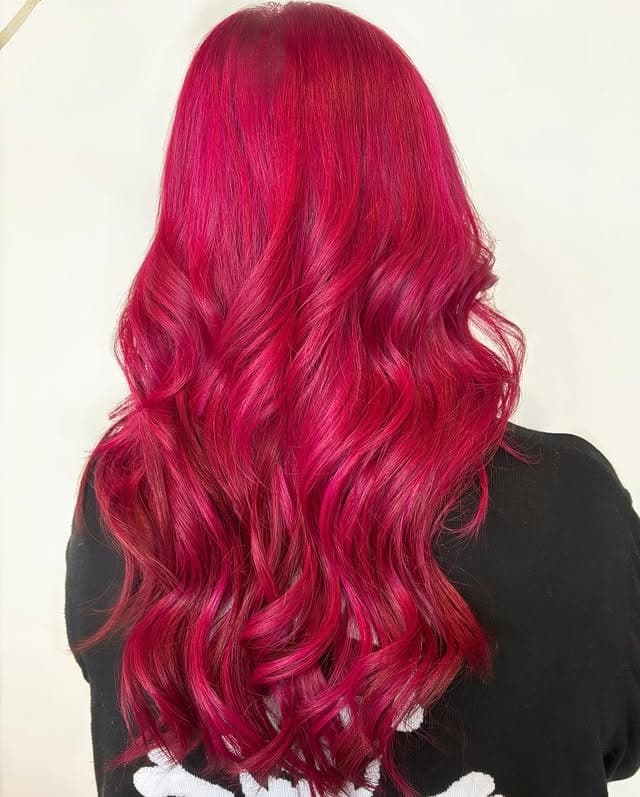22. Vivid Magenta Waves with High Shine Finish - Magenta Hair Color