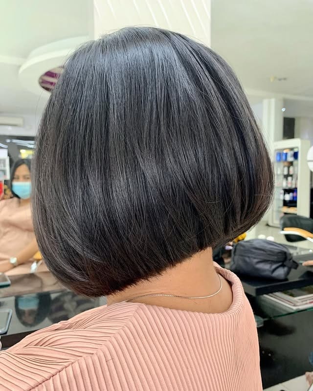 3. Graphite Rounded A-Line Bob - A-Line Bob Haircut