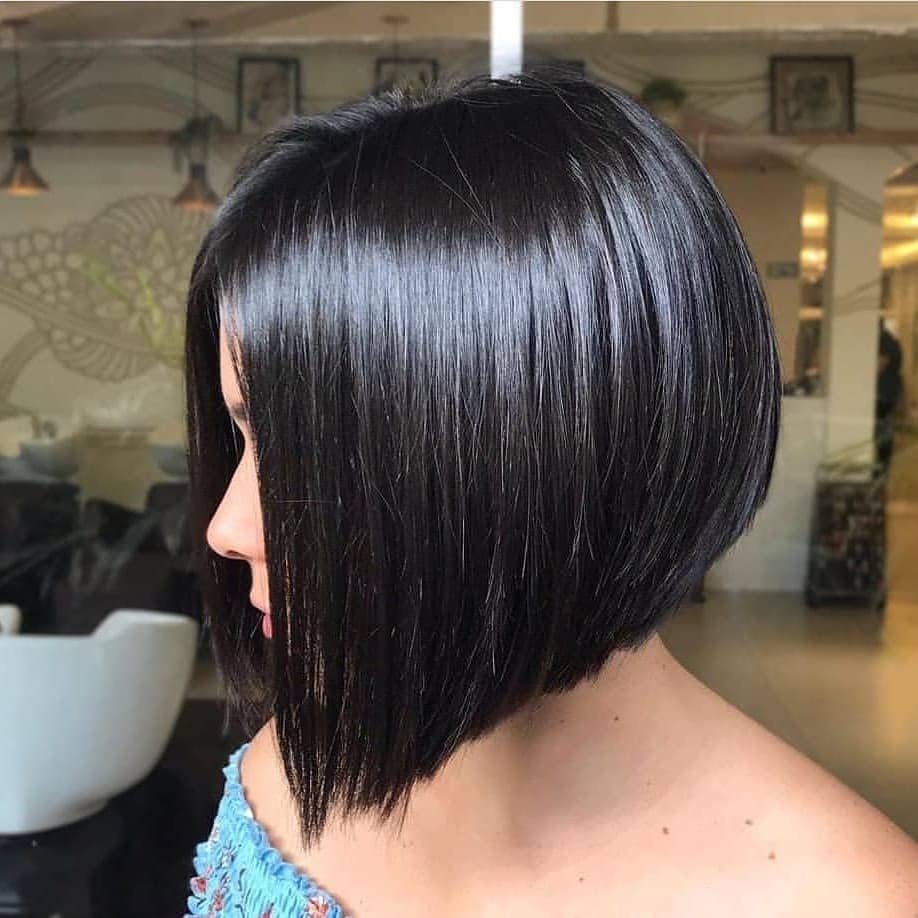 5. Sleek Onyx A-Line Bob - A-Line Bob Haircut