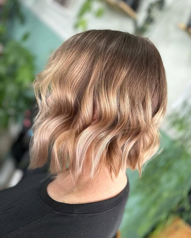 9. Textured Beige Blonde A-Line Bob - A-Line Bob Haircut