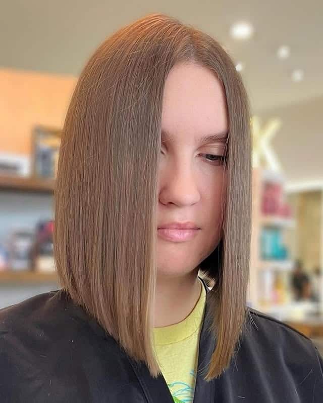 12. Mushroom Brown Sleek A-Line Bob - A-Line Bob Haircut
