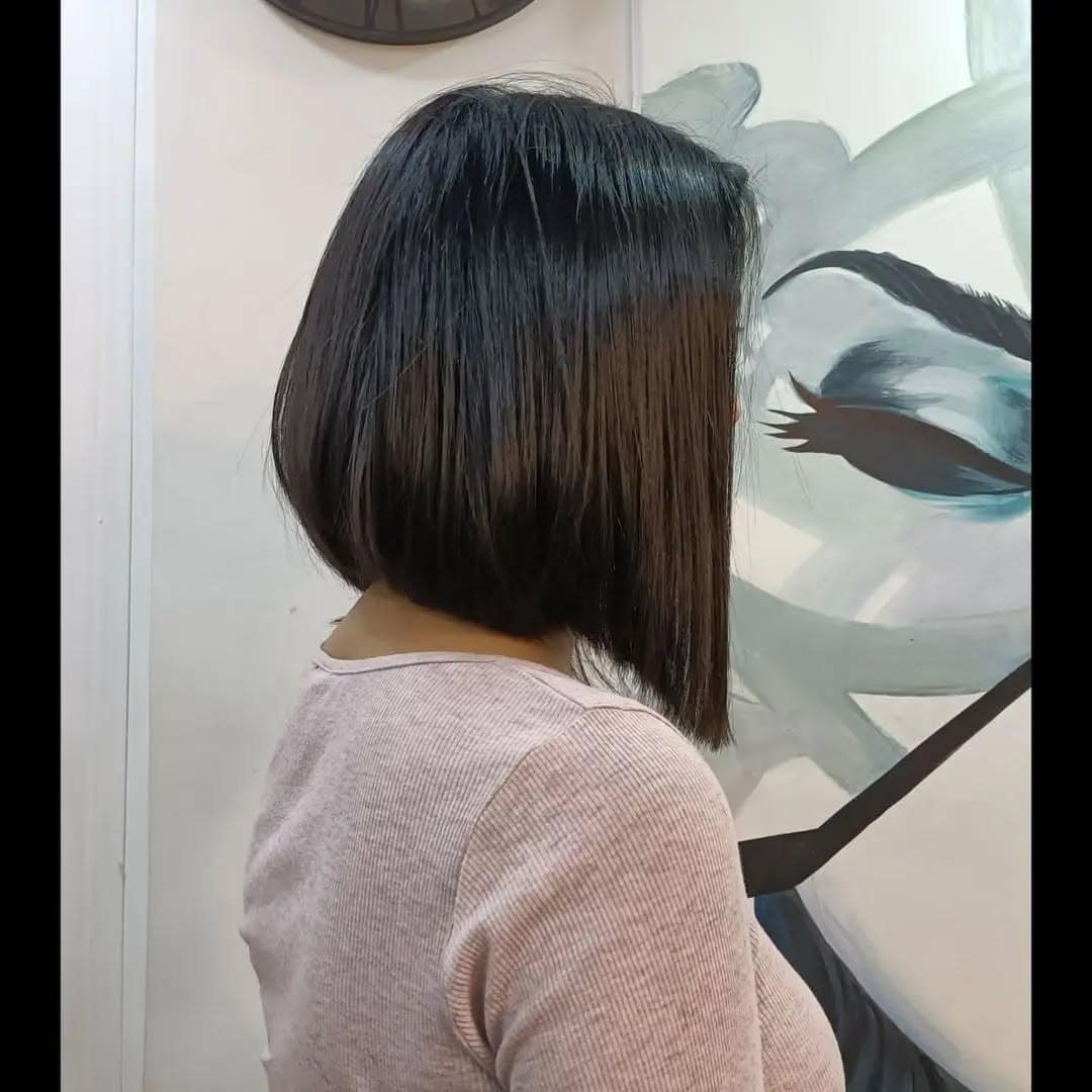13. Classic Black Rounded A-Line Bob - A-Line Bob Haircut