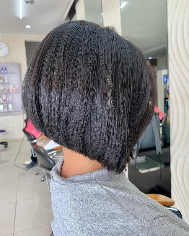 18. Graphite Grey Sculpted A-Line Bob - A-Line Bob Haircut