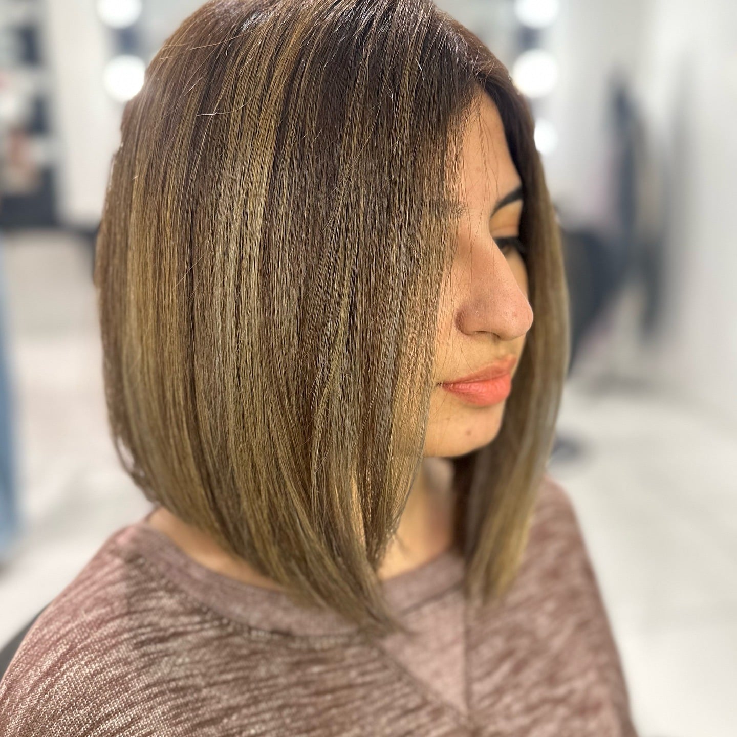 19. Neutral Bronde Angled A-Line Bob - A-Line Bob Haircut
