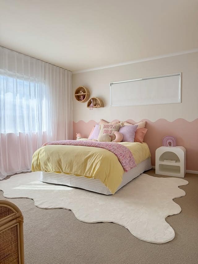 7. Contemporary Pink and Gray Bedroom with Playful Accents - pink and gray bedroom ideas