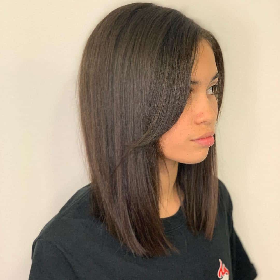 14. Classic Shoulder-Length Lob in Deep Espresso - Shoulder Length Hair