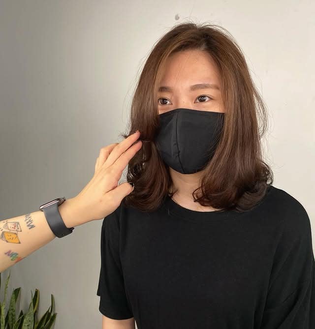 16. Rounded Shoulder Layers in Warm Chestnut Brown - Shoulder Length Hair