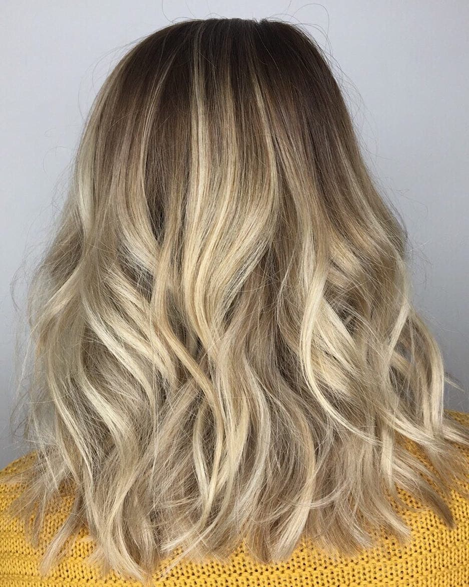 20. Wavy Shoulder-Length Balayage in Soft Blonde - Shoulder Length Hair