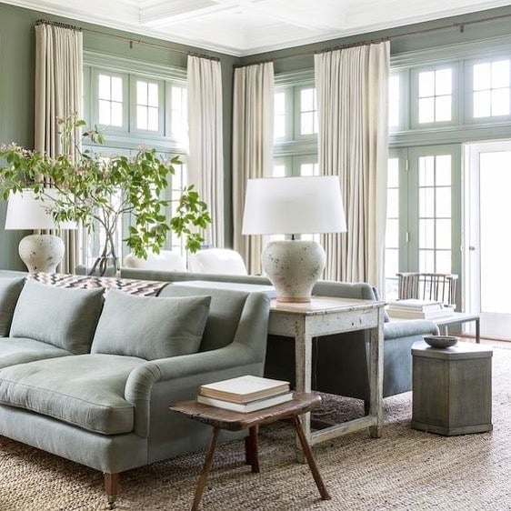 5. Airy Sage Classic - sage green living room ideas