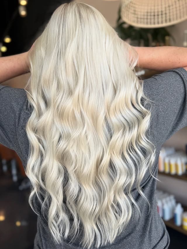 1. Soft Platinum Lengths with Loose Waves - Blonde Hair Color