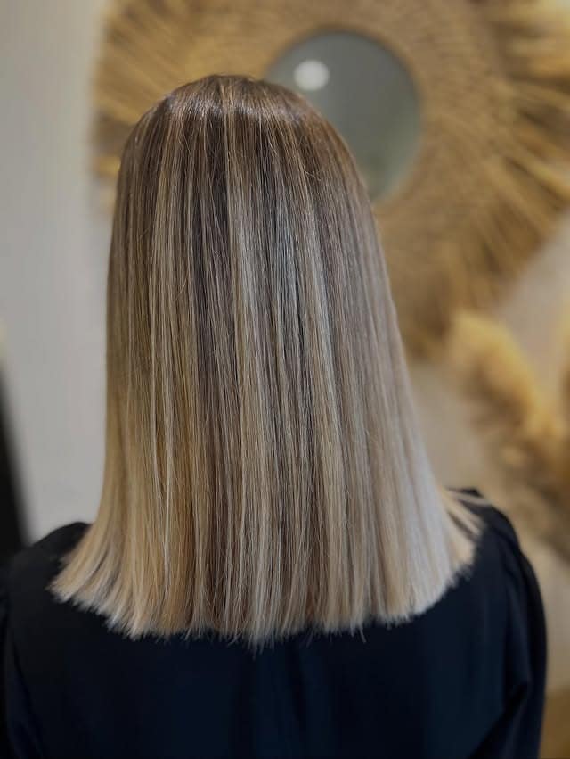 4. Precision Cut Blonde Bob with Shadow Root - Blonde Hair Color