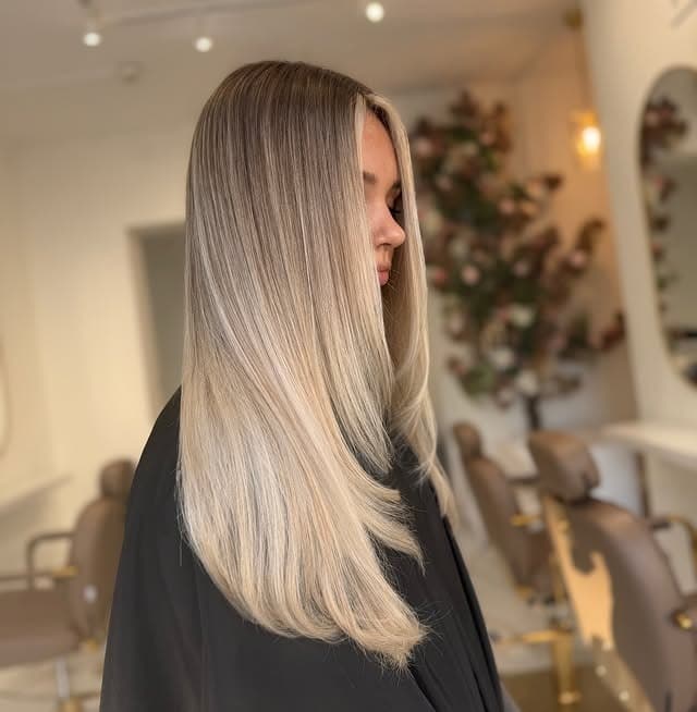 13. Cool Blonde Lengths with Face-Framing Layers - Blonde Hair Color