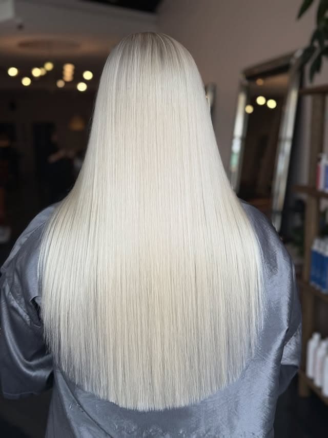 18. Ultra-Light Blonde with Sleek Precision Finish - Blonde Hair Color