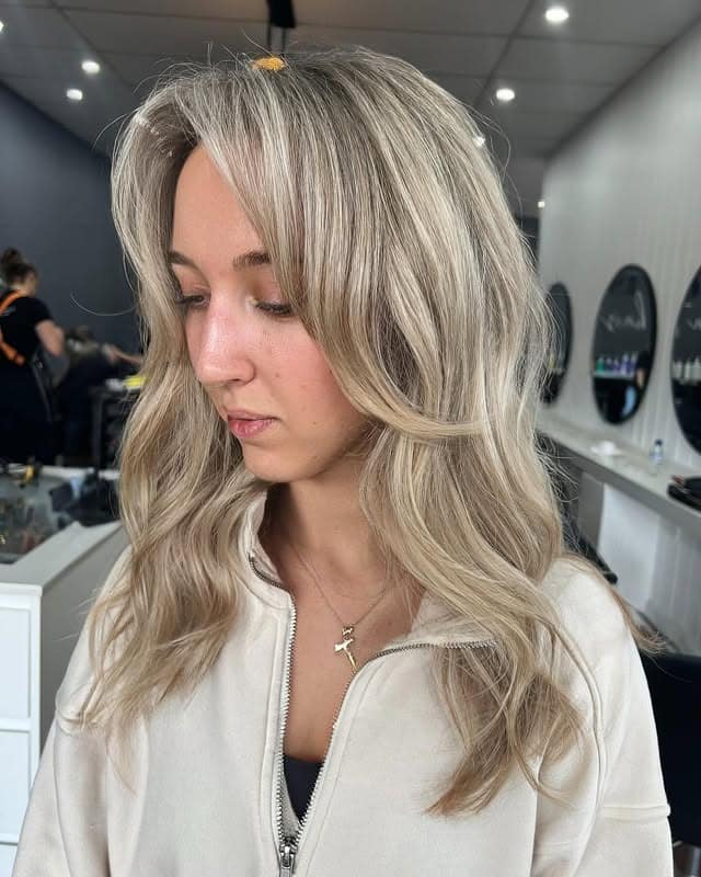 20. Ash Beige Blonde with Gentle Volume - Blonde Hair Color
