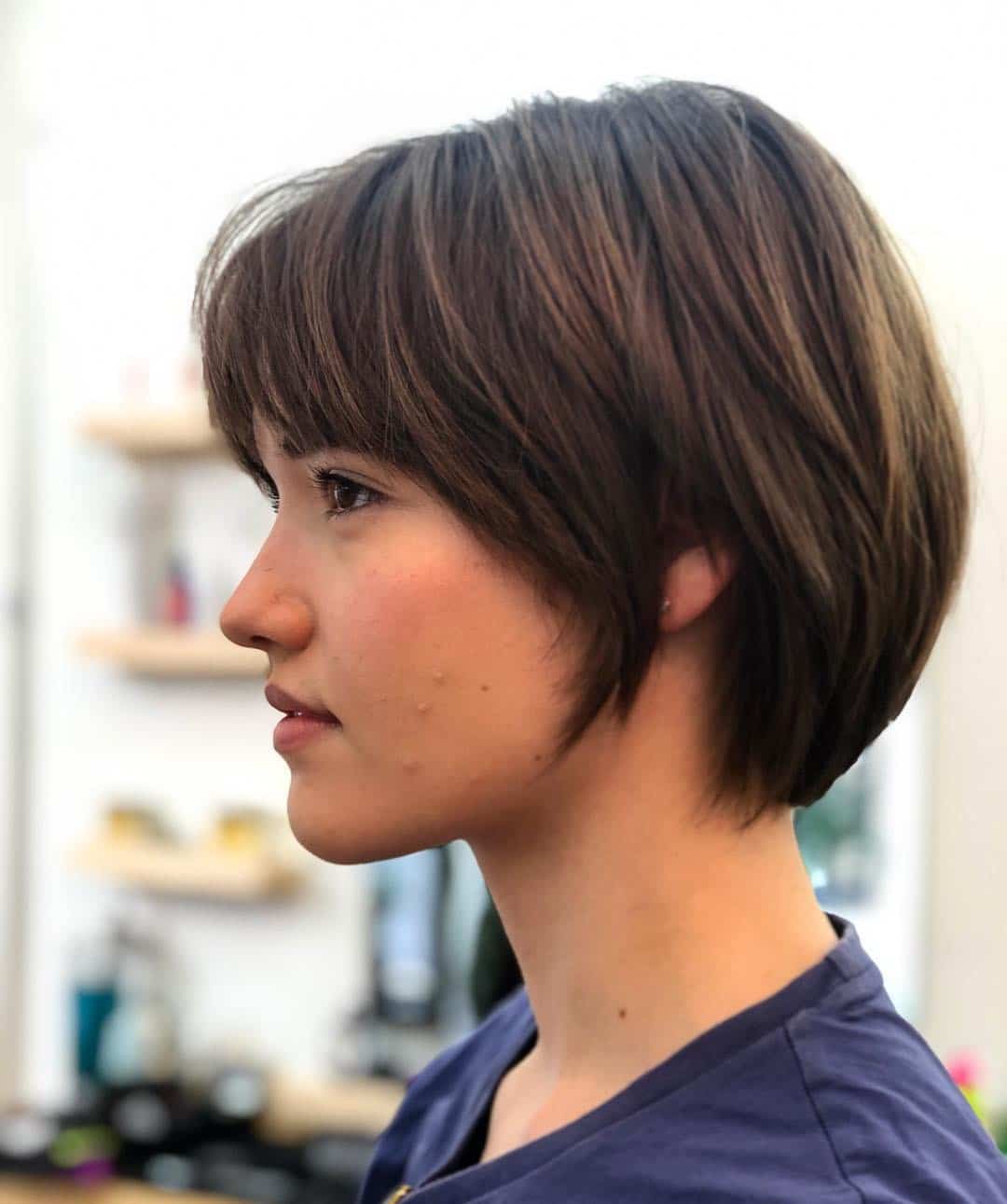 5. Precision Shaggy Bob in Natural Brunette - Shaggy Bob Hairstyles