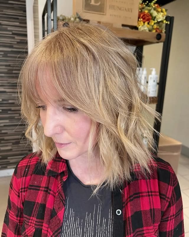 12. Tousled Shaggy Bob with Sandy Blonde Dimension - Shaggy Bob Hairstyles
