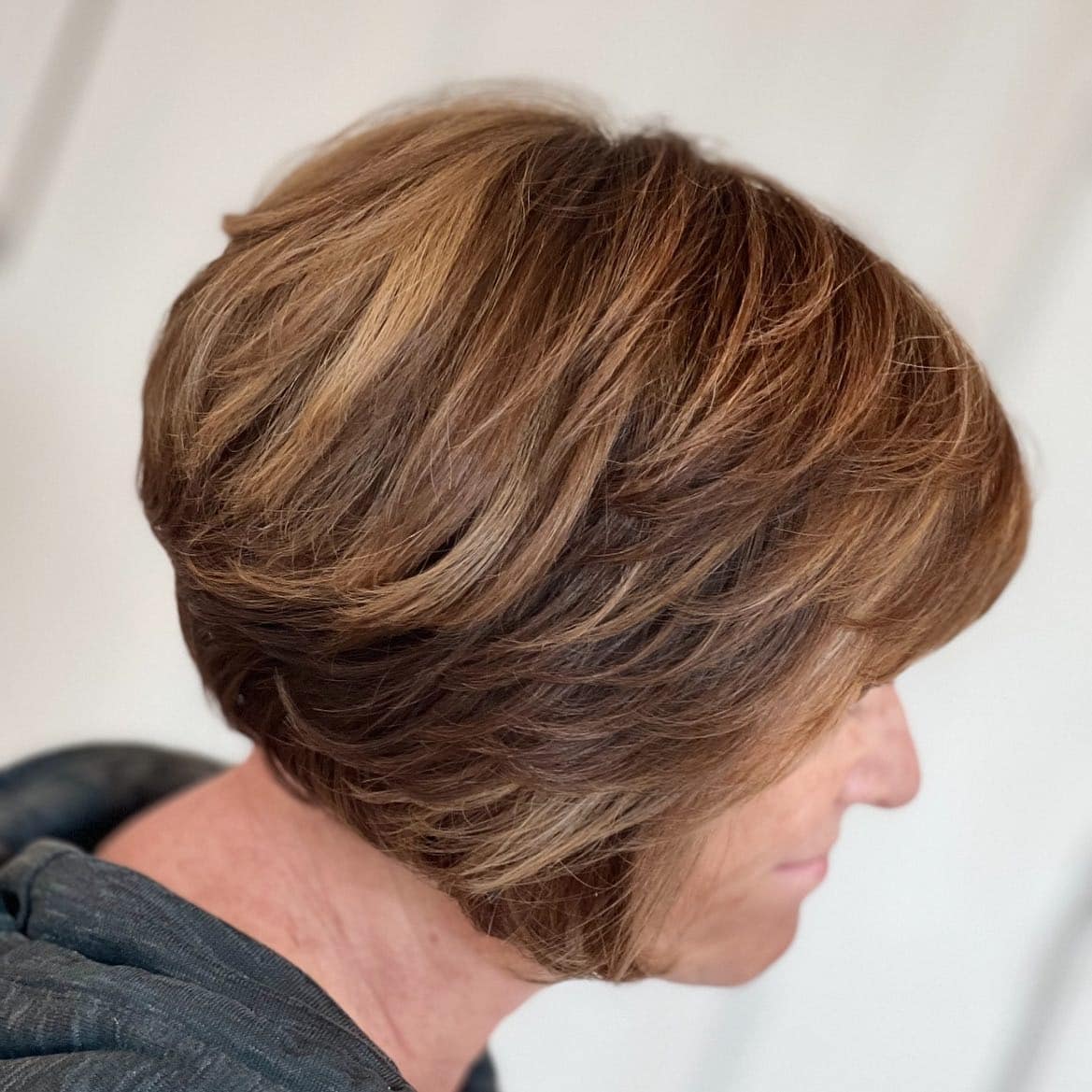 8. Layered Stacked Bob with Neutral Beige Blonde - Stacked Bob Hair
