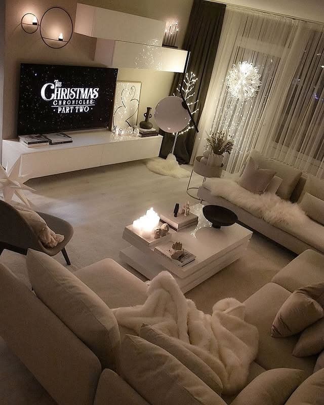 8. Elegant Monochrome Living Room with Light Grey Flooring - living room floor ideas