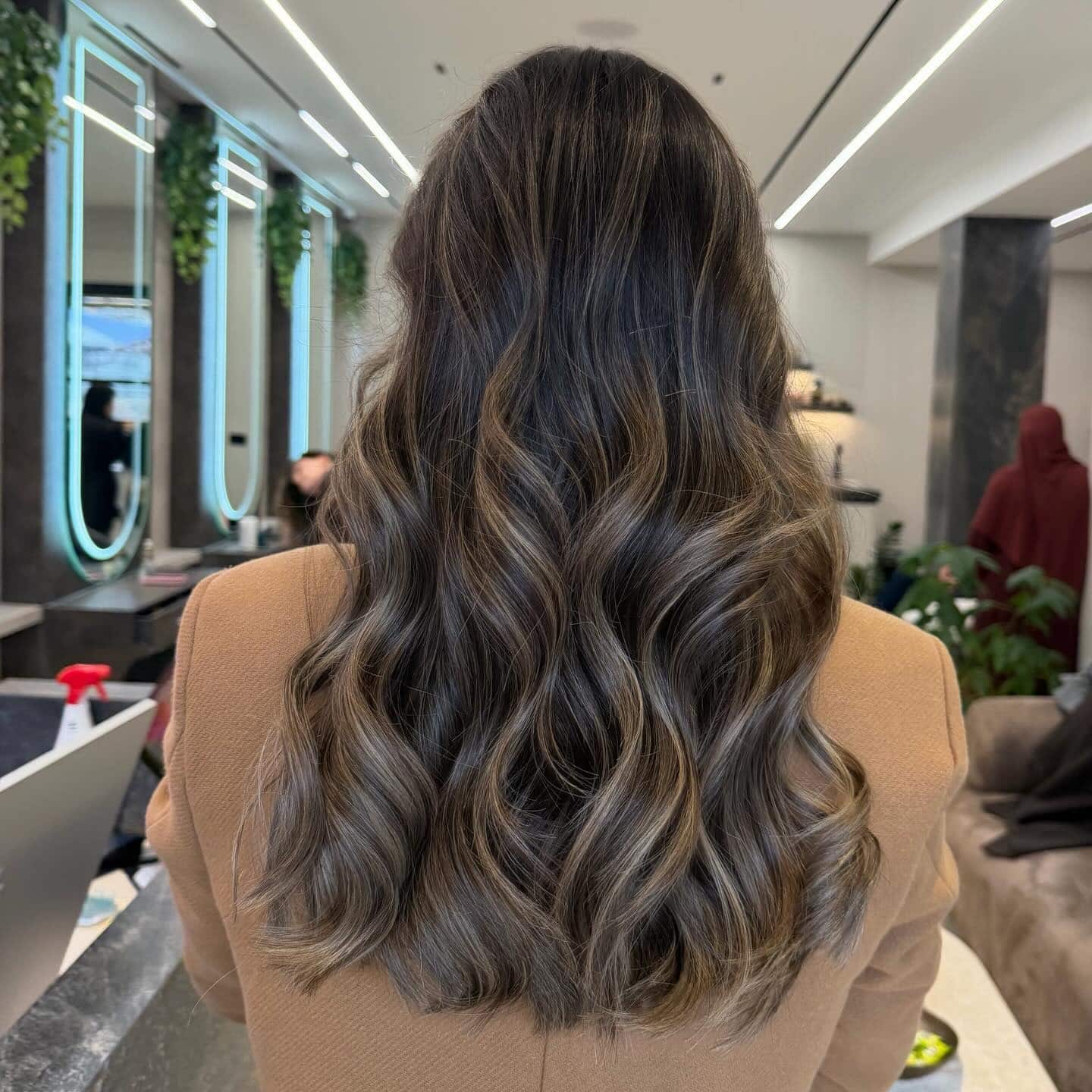 3. Long Light Brown Waves with Cool-Toned Highlights - Light Brown Hair with Highlights