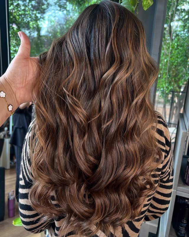 17. Glossy Waves with Light Brown and Honey Highlights - Light Brown Hair with Highlights