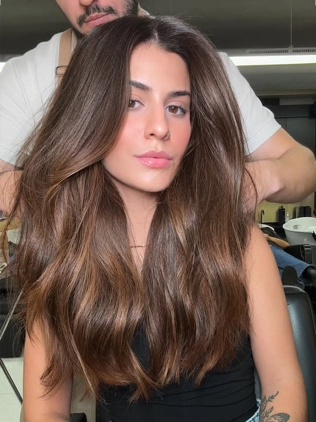 19. Layered Long Light Brown with Soft Face-Framing Highlights - Light Brown Hair with Highlights