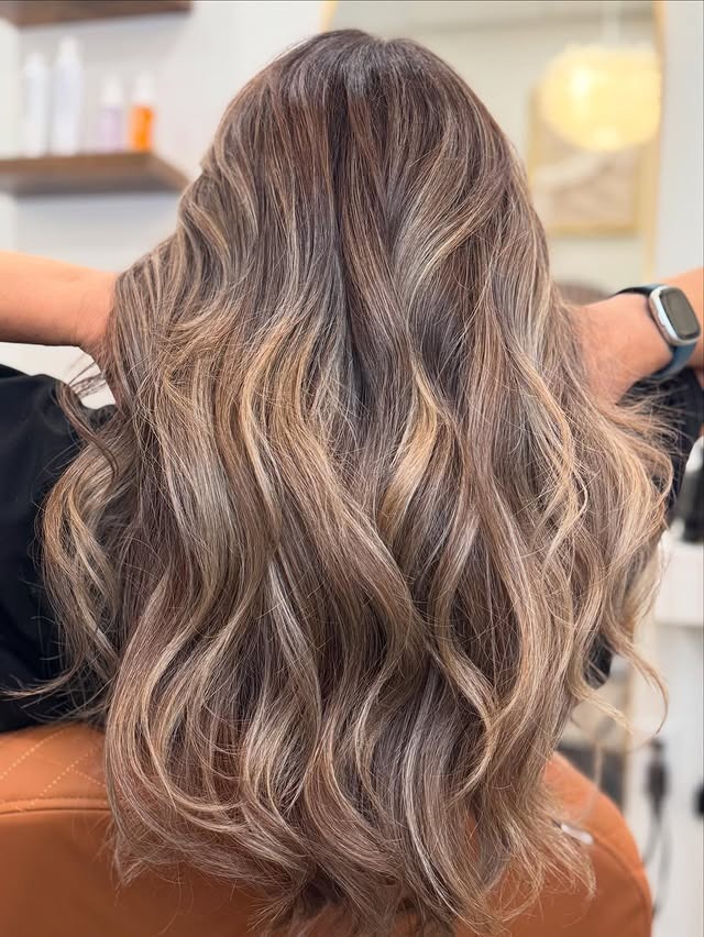 21. Long Light Brown Waves with Soft Beige Highlights - Light Brown Hair with Highlights