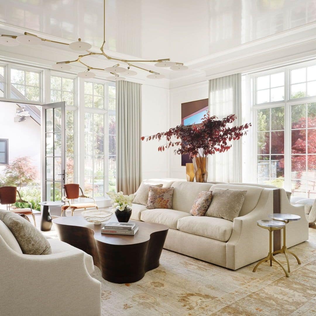 13. Light Neutrals with Sculptural Modern Details - formal living room ideas
