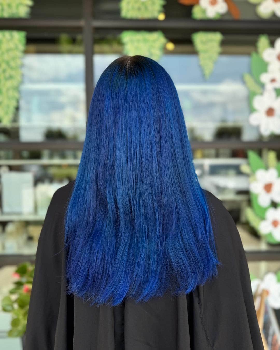5. Classic Royal Blue Straight Cut - Blue Hair Color