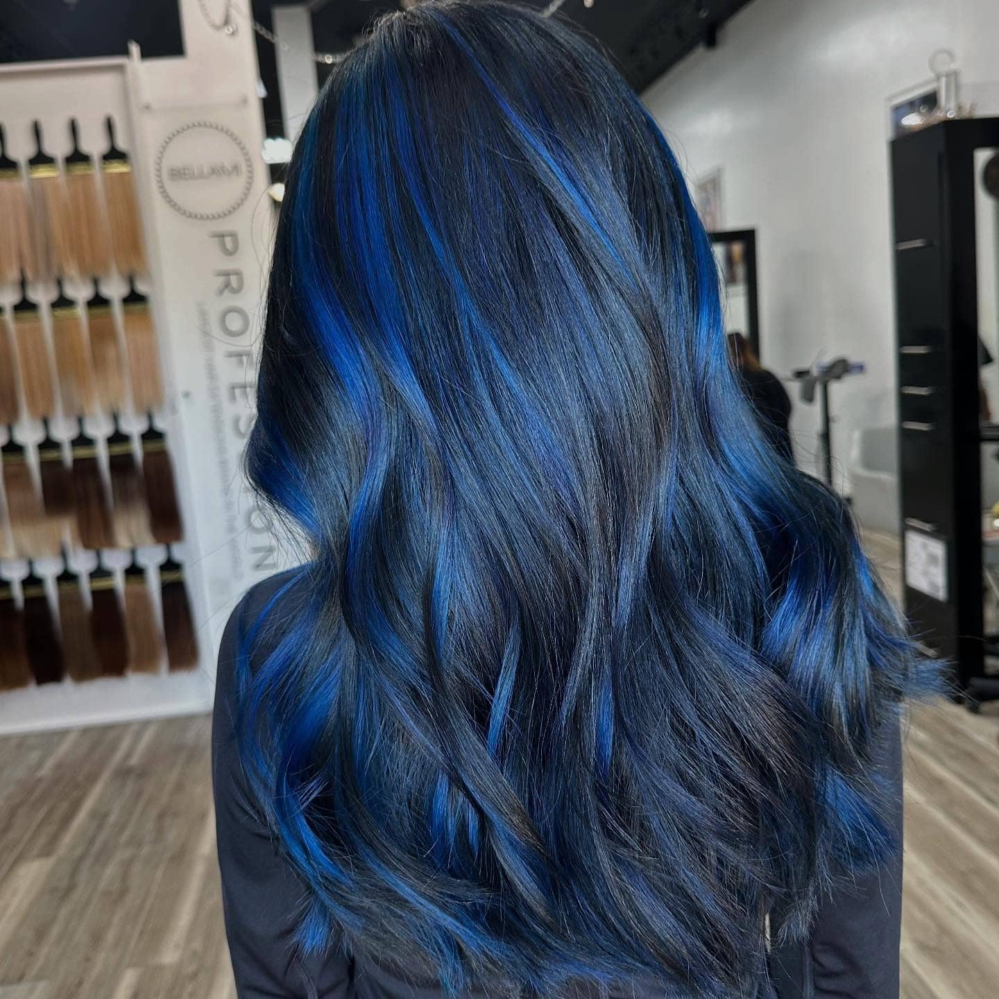 18. Ink Blue Ribbon Highlights - Blue Hair Color