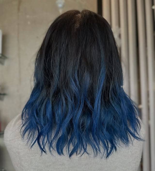 19. Shadow Blue Soft Wave Blend - Blue Hair Color